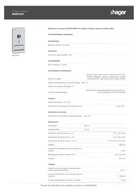 Notice HAGER RER514X Interphone vidéo