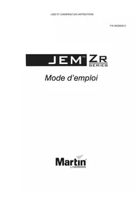 Notice MARTIN JEM ZR35 Machine à effet