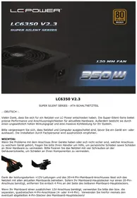 Notice LC-Power LC6350 V2.3 Alimentation électrique pour ordinateur