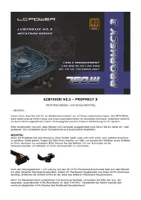 Notice LC-Power PROPHECY 3 LC8750III V2.3 Alimentation électrique pour ordinateur