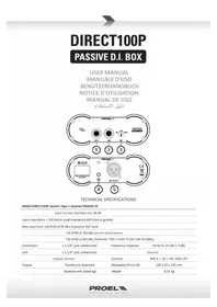 Notice Proel DIRECT100P Convertisseur audio/vidéo
