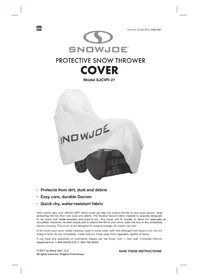 Notice Snow Joe SJCVR21 Souffleur à neige