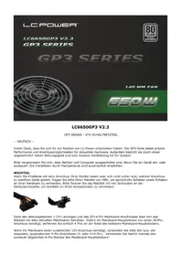 Notice LC-Power LC6650GP3 V2.3 Alimentation (PC)