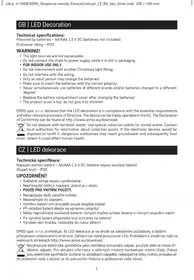 Notice Emos DCLW11 Décoration LED