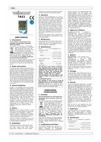 Notice Perel TA21 équipements de mesure