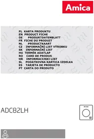 Notice AMICA ADC82LH Sèche-linge