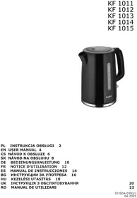 Notice AMICA KF 1013 Bouilloire