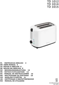 Notice AMICA TD 1014 тостер