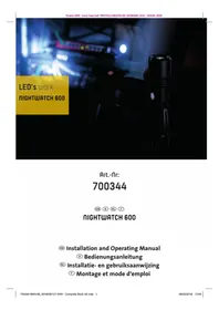 Notice Shada NIGHTWATCH 600 Lampe de poche