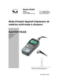 Notice SAUTER TN EE équipements de mesure