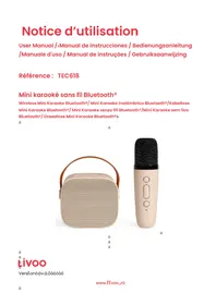 Notice LIVOO TEC618 Système de karaoké