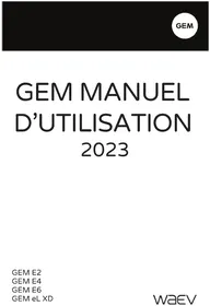 Notice GEM E6 (2023) Voiture