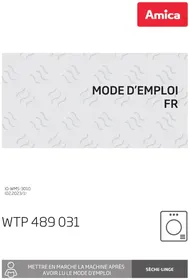 Notice AMICA WTP 489 031 Sèche-linge