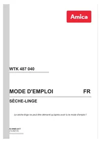 Notice AMICA WTK 487 040 Sèche-linge