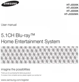 Notice SAMSUNG HTJ5550K Lecteur blu-ray