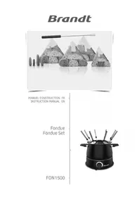 Notice BRANDT FON1500 Appareil à fondue, raclette et wok
