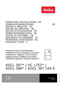 Notice AMICA KGCL 387 155 E Frigorifero