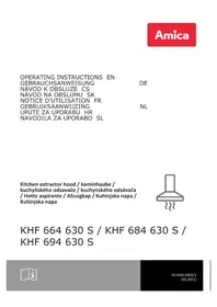 Notice AMICA KHF 684 630 S Kuchynský digestor