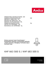 Notice AMICA KHF 663 500 S Kuchynský digestor
