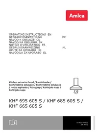 Notice AMICA KHF 685 605 S Kuchynský digestor