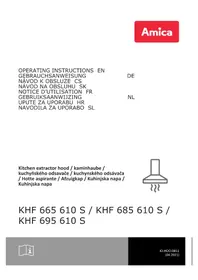 Notice AMICA KHF 685 610 S Kuchynský digestor
