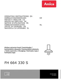 Notice AMICA FH 664 330 S Kuchynský digestor