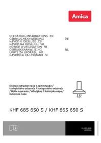 Notice AMICA KHF 665 650 S Kuchynský digestor