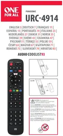 Notice ONE FOR ALL KE4914 Télécommande