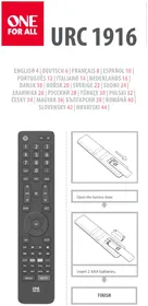 Notice ONE FOR ALL KE1916 Télécommande