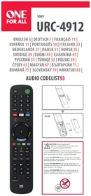 Notice ONE FOR ALL KE4912 Télécommande