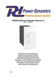 Notice Power Dynamics PDWS3 Processeur