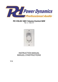 Notice Power Dynamics PDVC50 Audio volume controller