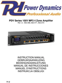 Notice Power Dynamics PDV120MP3 Amplificateur audio