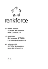 Notice Renkforce RFPJ300 Projector