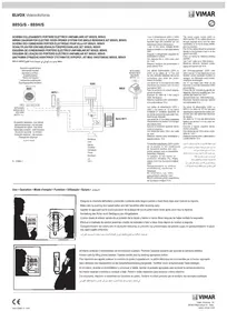 Notice Vimar ELVOX 885GS Interphone vidéo