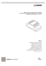 Notice Vimar ELVOX 692S.1 Interphone vidéo