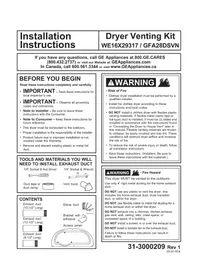 Notice GE GFA28DSVN Secadora