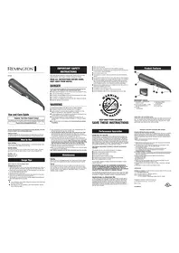 Notice REMINGTON S7331 Lisseur