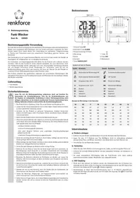 Notice Renkforce 1383425 Radio-réveil