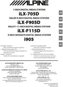 Notice ALPINE ILXF115DU8 Autoradio
