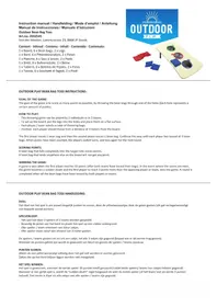 Notice Outdoor Play 2010545 Jouets