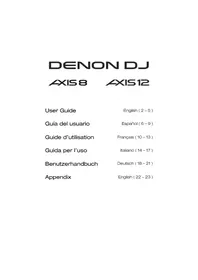Notice Denon DJ AXIS 8 Haut-parleur