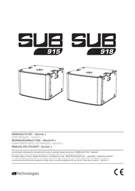 Notice DB Technologies SUB 918 Caisson de basses