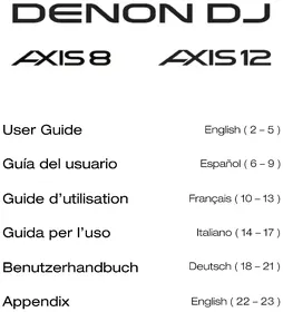 Notice Denon DJ AXIS 12 Haut-parleur