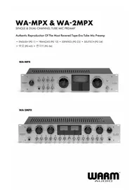 Notice Warm Audio WA2MPX Empfänger