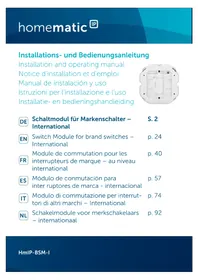 Notice Homematic IP HMIPBSMI Commutateur