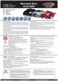 Notice Jamara MERCEDES BENZ SL65 AMG Jouets