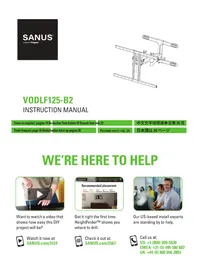 Notice SANUS VODLF125B2 Wall mount