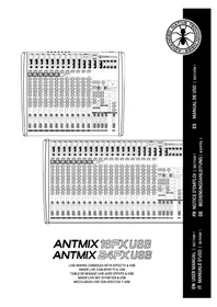Notice ANT ANTMIX 24FX USB Table de mixage