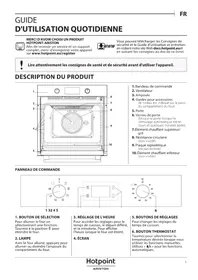 Notice HOTPOINT FA2548PIXHA Cuisinière